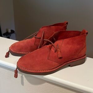 Suede hush puppies bootie shoes